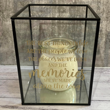 In loving memory lantern with soy candle - Black
